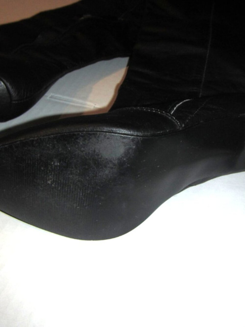 Black Leather Thigh Boots Overknees Size 10M Legend 8899 5" Heel - Picture 5 of 16